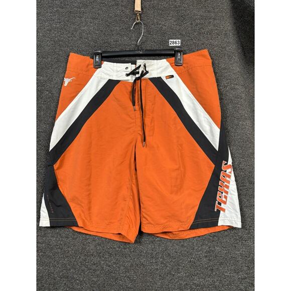 Columbia Board Shorts Mens Size L Texas Longhorns Orange Black Bottle Opener - Picture 1 of 8